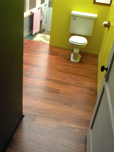 the new bathroom floor